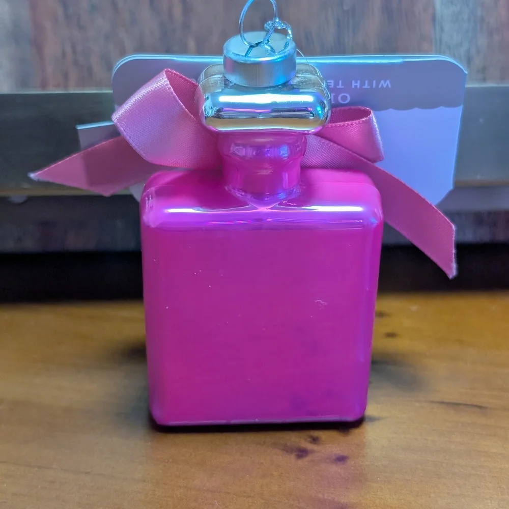Love Parfum in Pink Bottle Ornament - Picture 2 of 3